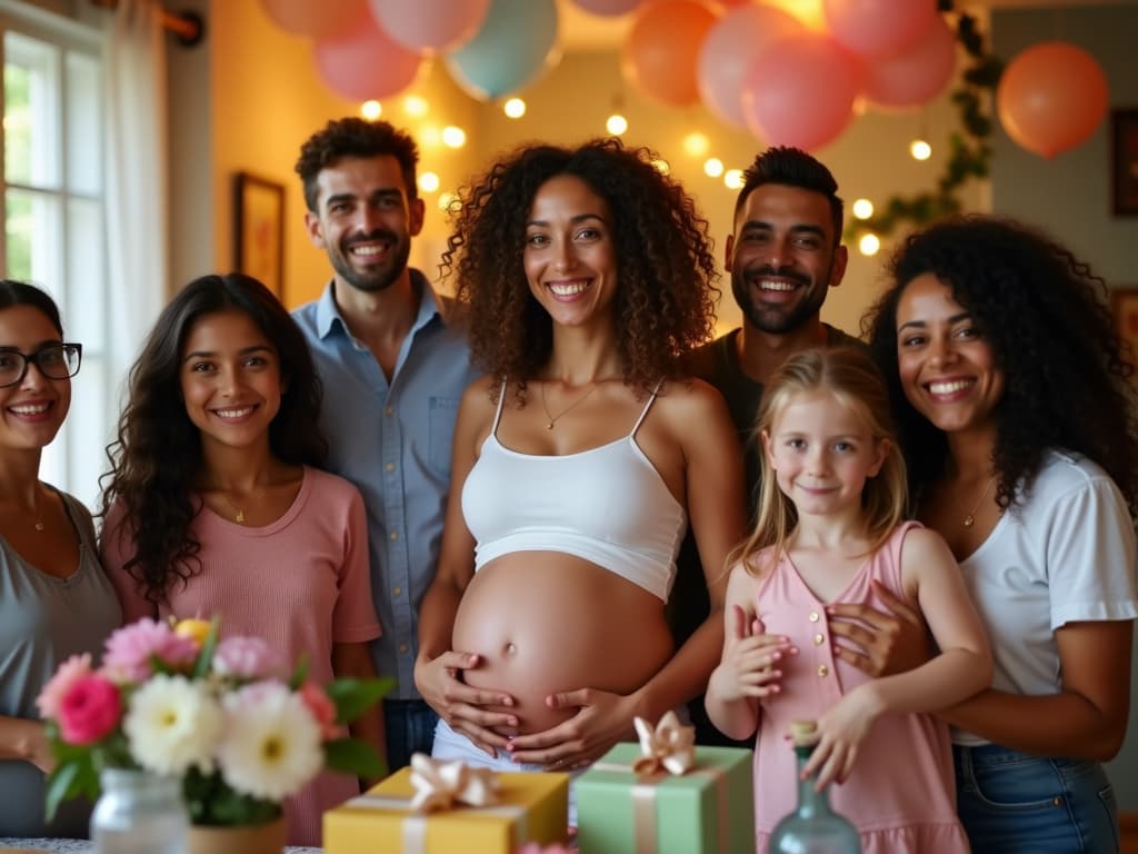 Chá de bebê em família